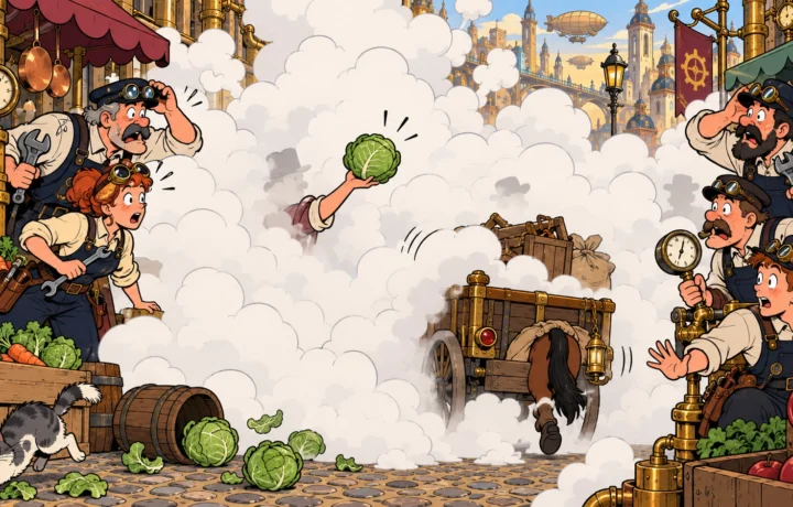 Steam Cloud Swallows Market Lane; Vegetable Seller Later Recovered