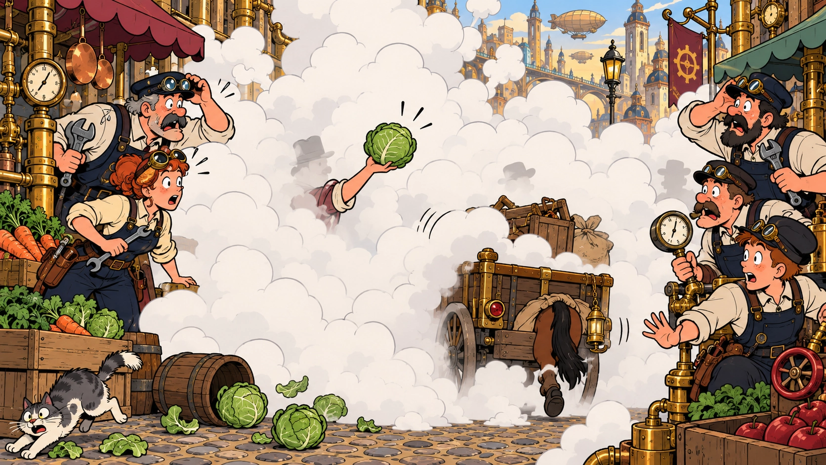 Steam Cloud Swallows Market Lane; Vegetable Seller Later Recovered