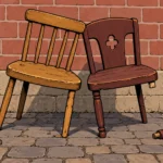 FOR SALE: Two Three-Legged Chairs