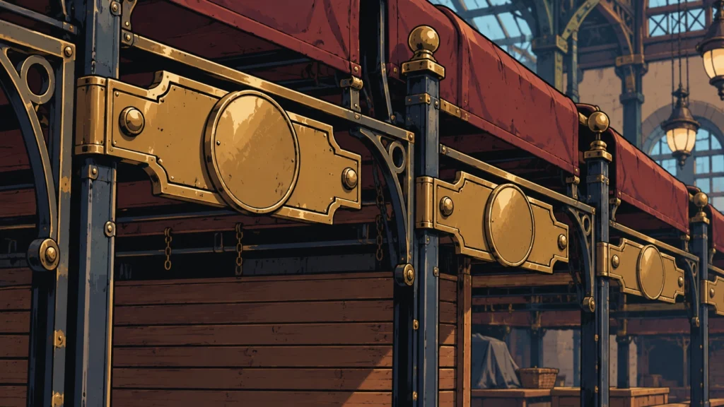 New standardized brass stall plates installed at Copper Market