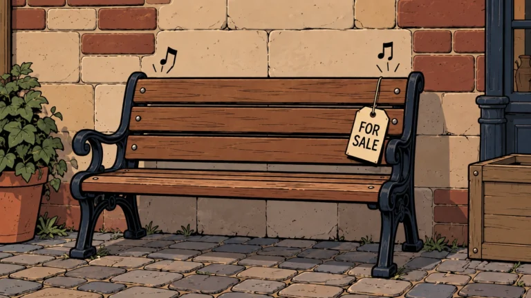 FOR SALE: Slightly Musical Bench
