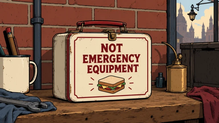 FOR SALE: Lunch Tin Clearly Marked NOT EMERGENCY EQUIPMENT