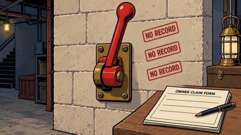 FOUND: Large Red Lever - Owner Unknown
