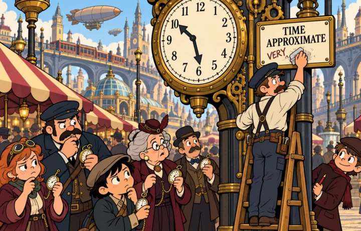Public Clock Loses Seven Minutes, Gains Nine, Declares Itself Two Minutes Early