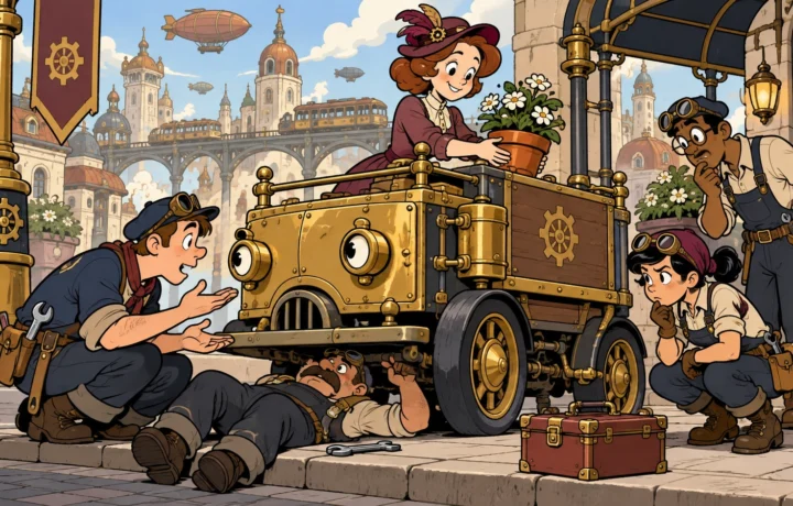 Municipal Cart Parks Itself Perfectly and Refuses to Leave