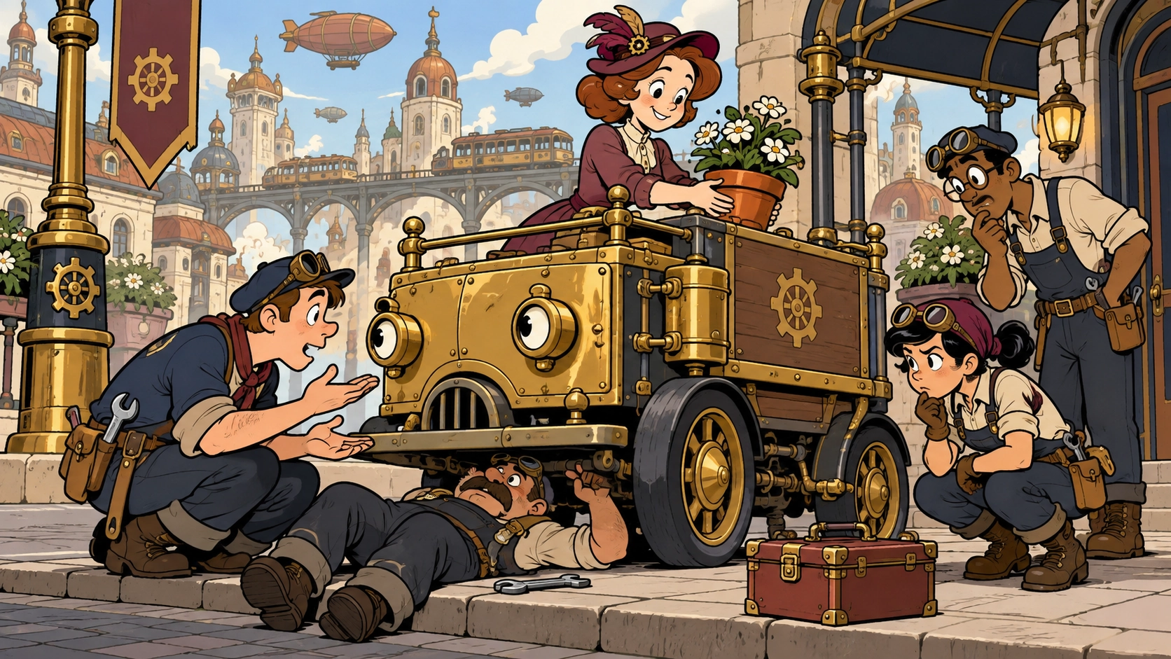 Municipal Cart Parks Itself Perfectly and Refuses to Leave