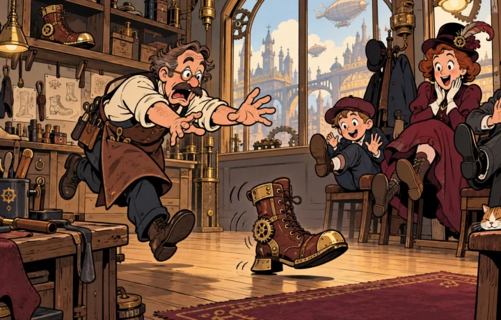 Mechanical Boot Demonstration Ends With One Boot Walking Away