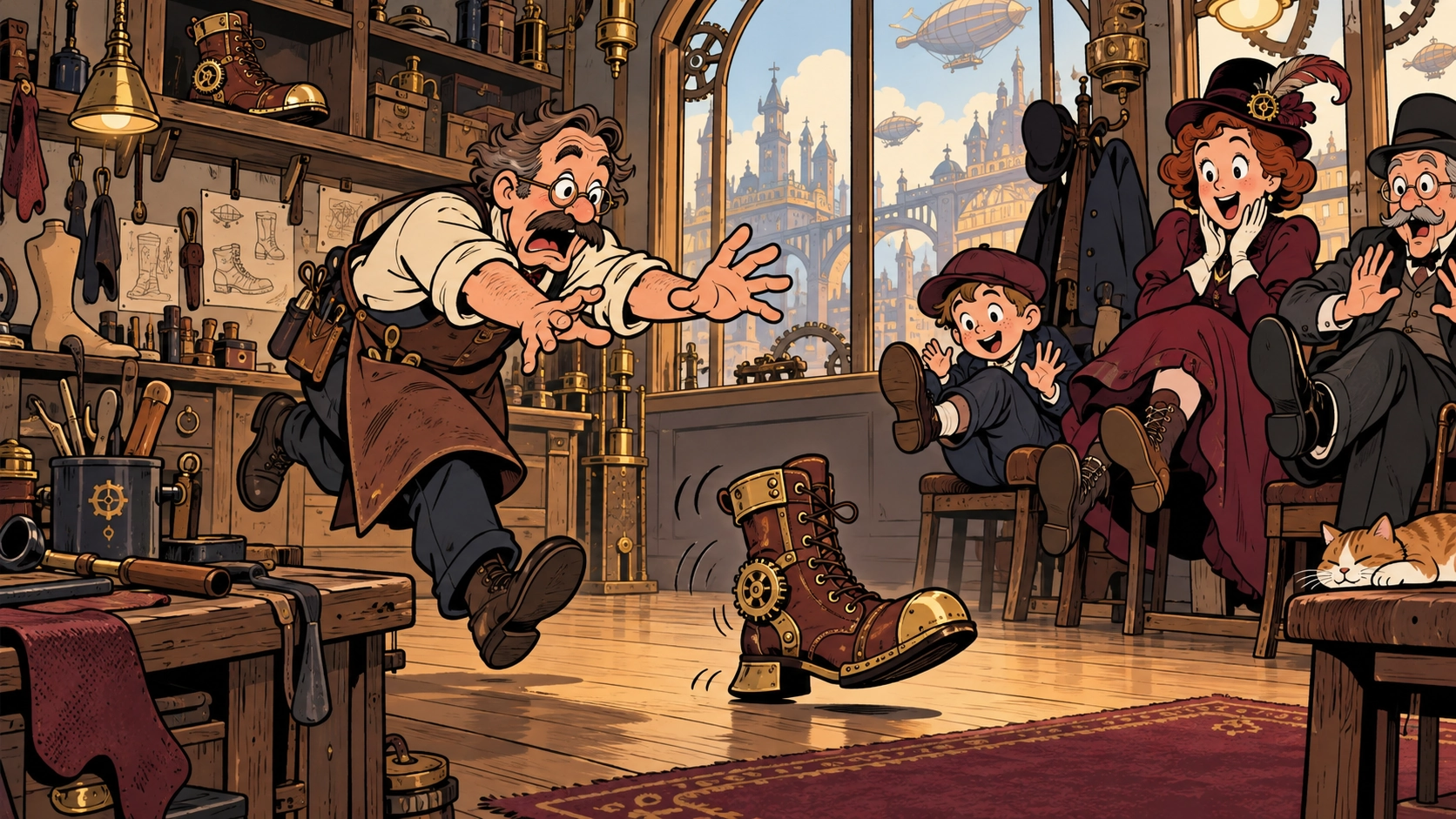 Mechanical Boot Demonstration Ends With One Boot Walking Away