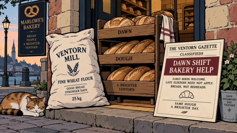 HELP WANTED: Early-Morning Bakery Porter