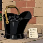 FOR SALE: Enamel Coal Scuttle
