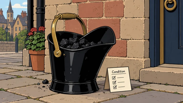 FOR SALE: Enamel Coal Scuttle