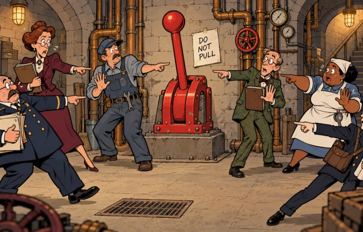 Department Denies Ownership of Giant Red Lever in Basement