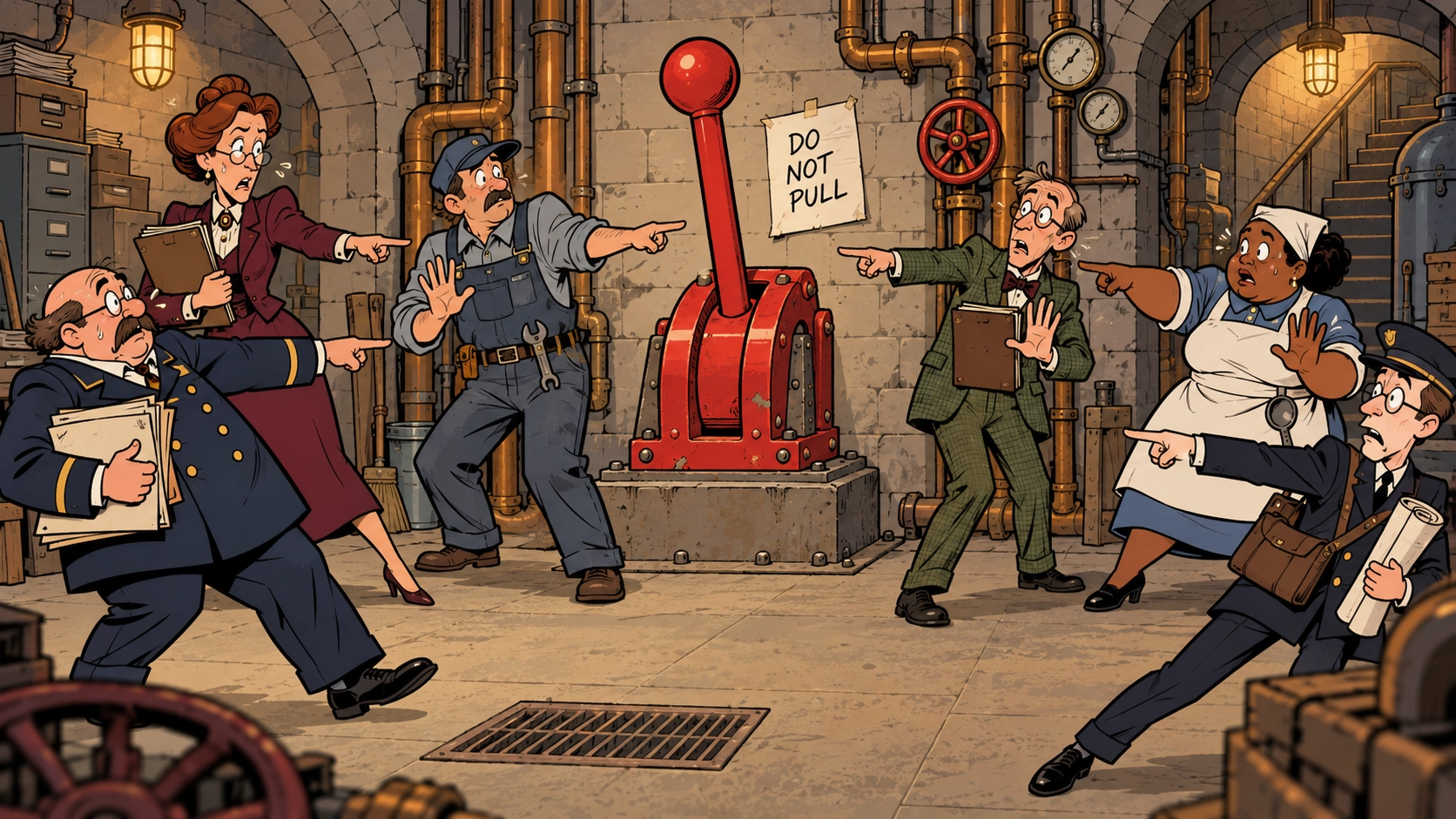 Department Denies Ownership of Giant Red Lever in Basement