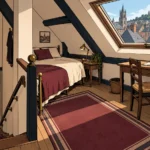 TO LET: Attic Room with Steep Stairs