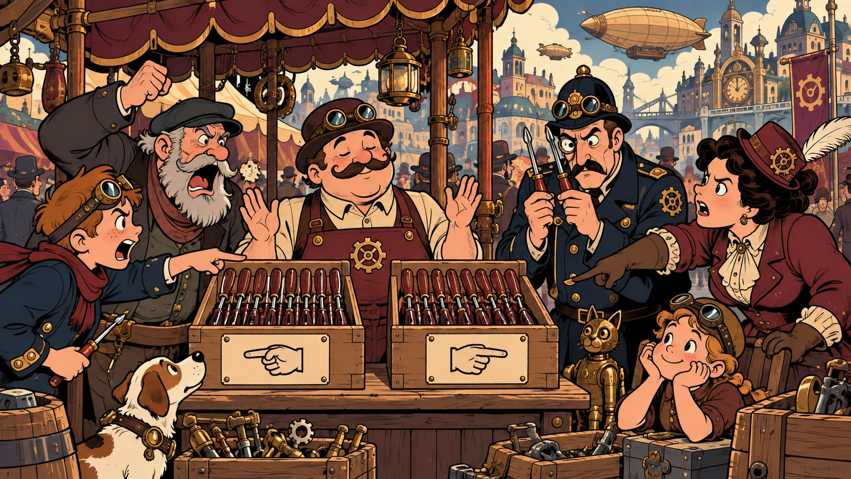 Market Stall Sells Left-Handed Screwdrivers; Right-Handed Customers Furious for No Reason