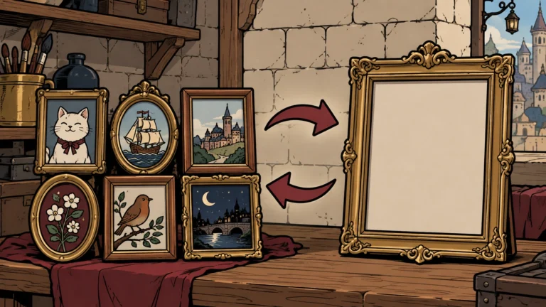 EXCHANGE: Six Small Picture Frames for One Large Frame