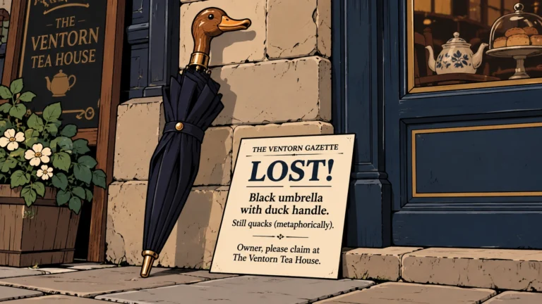 FOUND: Umbrella with Duck-Head Handle