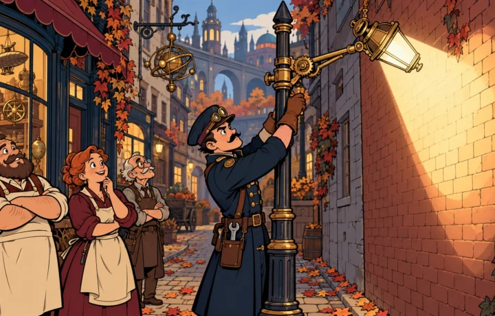 Autumn Lamp Inspection Finds One Streetlight Facing a Wall