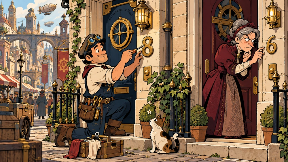 Brass Door Number 8 Claimed; Wrong House Had Been Receiving Admirers