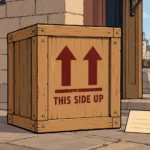 FOUND: Wooden Crate Marked THIS SIDE UP