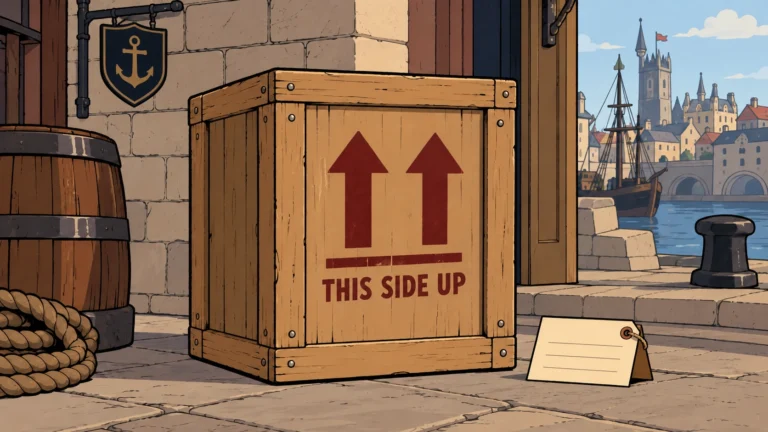 FOUND: Wooden Crate Marked THIS SIDE UP