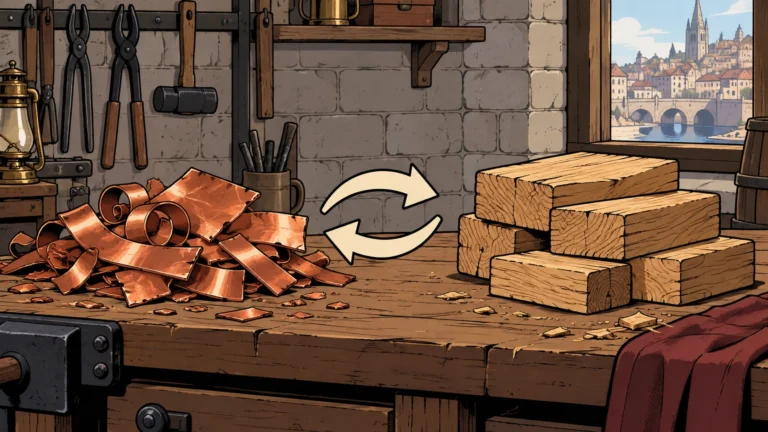 EXCHANGE: Copper Offcuts for Oak Scraps