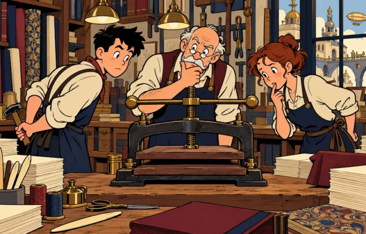 Bookbinder’s Press Sticks Closed Around Absolutely Nothing