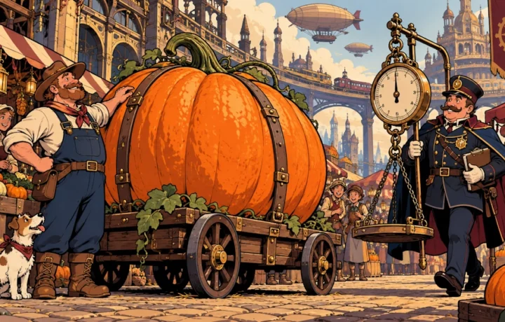 Saturday Market Opens Pumpkin Row; One Pumpkin Requires Its Own Cart