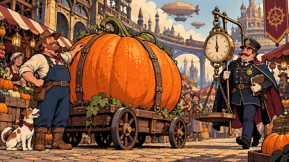 Saturday Market Opens Pumpkin Row; One Pumpkin Requires Its Own Cart