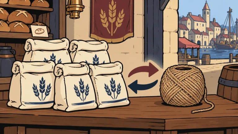 EXCHANGE: Five Clean Flour Sacks for Twine