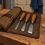 LOST: Small Tool Roll with Three Chisels