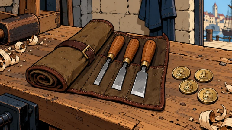 LOST: Small Tool Roll with Three Chisels