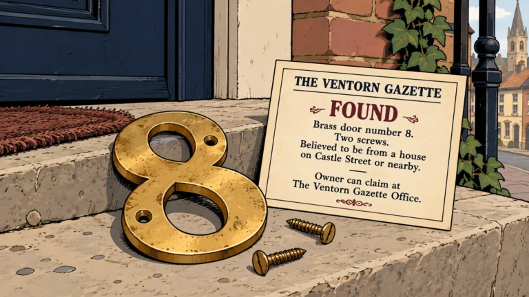 FOUND: Brass Door Number 8