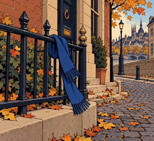 LOST: Blue Wool Scarf