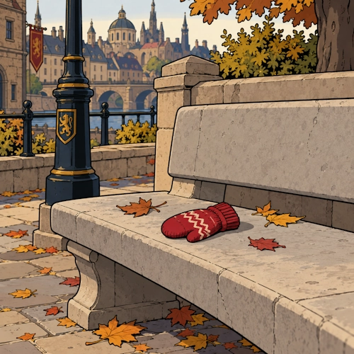 FOUND: Red Mitten Near East Gate