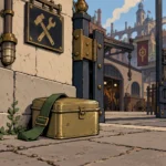 LOST: Tin Lunch Box with Green Strap
